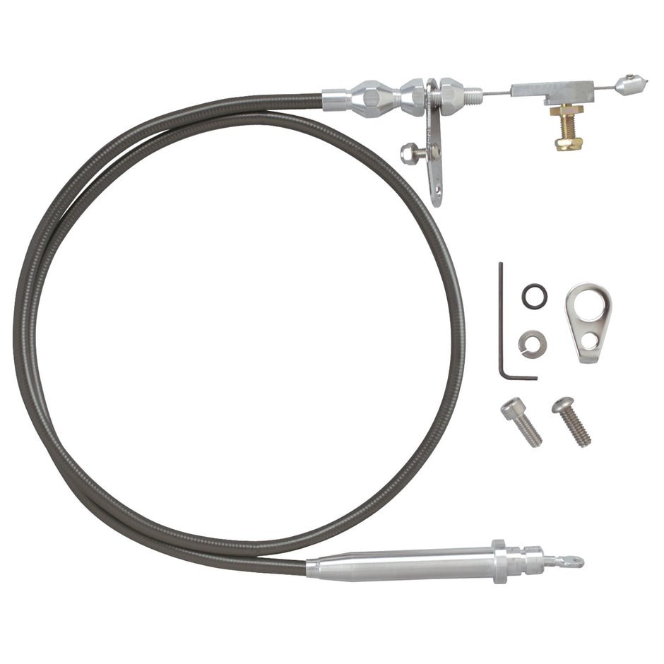 42" HI-TECH STAINLESS STEEL HOUSING TH-350 KICKDOWN CABLE