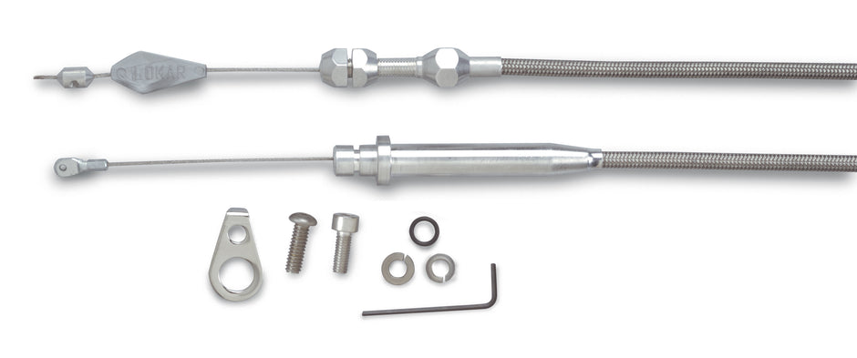 42" HI-TECH STAINLESS STEEL HOUSING TH-350 TUNED-PORT KICKDOWN CABLE
