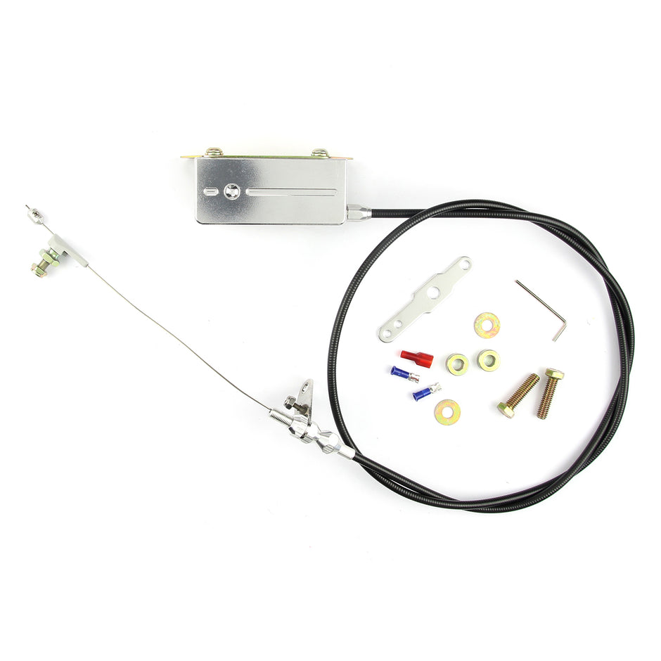 48" UNIVERSAL BLACK HOUSING ELECTRIC TH-400 BLOWER DRIVE KICKDOWN CABLE