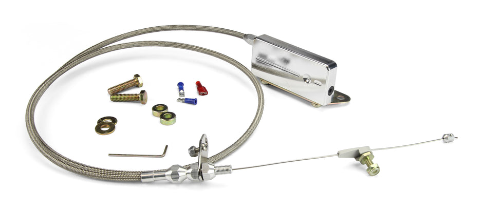 48" HI-TECH STAINLESS STEEL HOUSING ELECTRIC TH-400 KICKDOWN CABLE