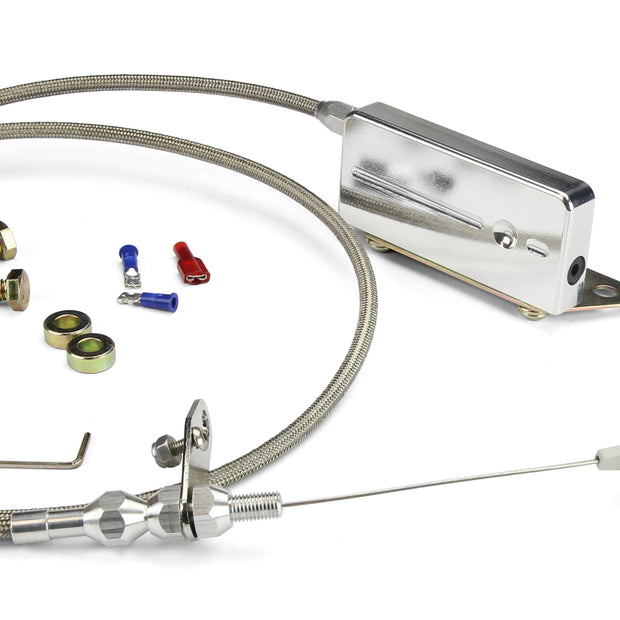 48" HI-TECH STAINLESS STEEL HOUSING ELECTRIC TH-400 KICKDOWN CABLE