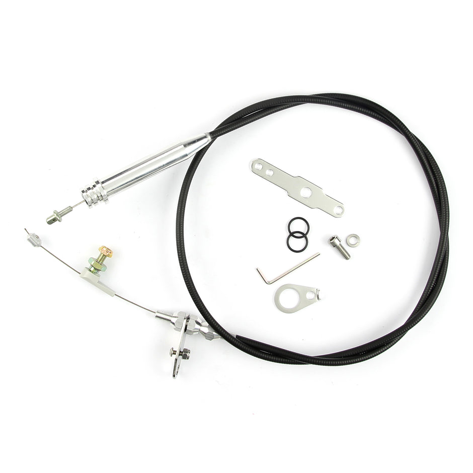 46" UNIVERSAL BLACK HOUSING 4L60 BLOWER DRIVE KICKDOWN CABLE