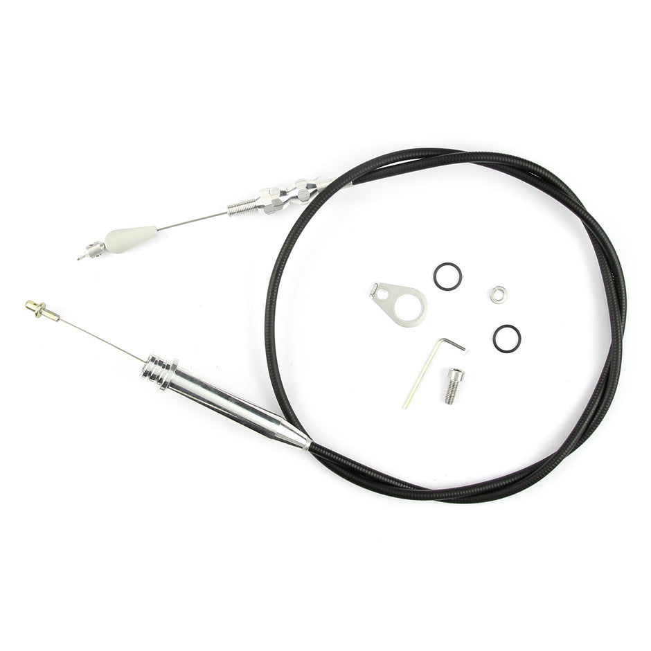 46" UNIVERSAL BLACK HOUSING 4L60 TUNED-PORT KICKDOWN CABLE
