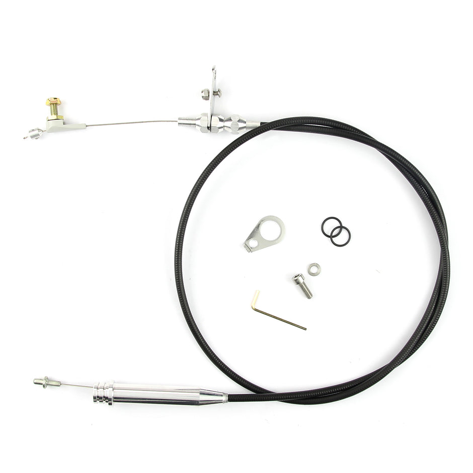 46" UNIVERSAL BLACK HOUSING 4L60 KICKDOWN CABLE