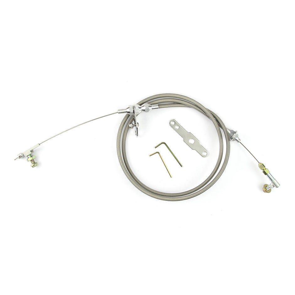 48" HI-TECH STAINLESS STEEL HOUSING 727 BLOWER DRIVE KICKDOWN CABLE