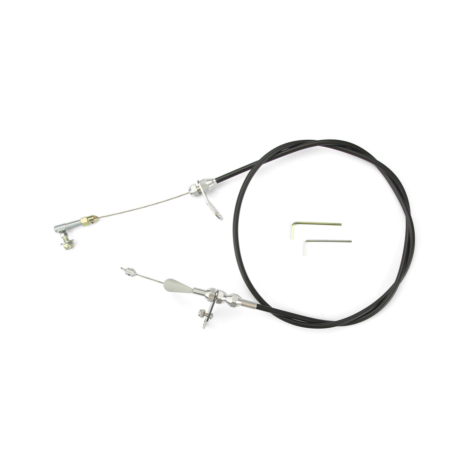 48" UNIVERSAL BLACK HOUSING 727 KICKDOWN CABLE