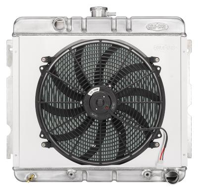 67-69 Mopar A Body Staggered Outlet Aluminum Radiator Module Cold Case ...