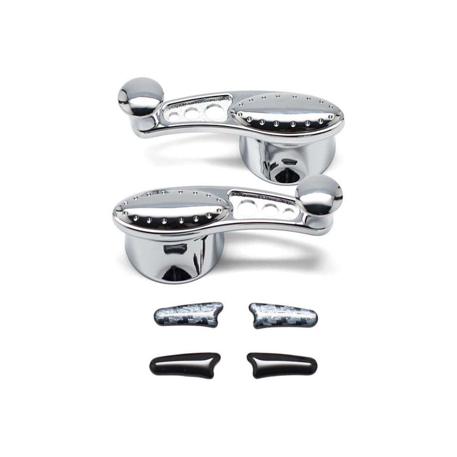 PRO TOURING VENT WINDOW CRANK HANDLE SET CHROME 49&UP GM&FORD