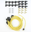 PLUG WIRE KIT 90D PLUG, HEI/POINTS ENDS, CUT TO FIT YELLOW WITH BLACK TRACERS