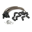 PLUG WIRE KIT LS 90D COIL TO 180D PLUG CUT TO FIT  BLACK WITH ORANGE TRACERS