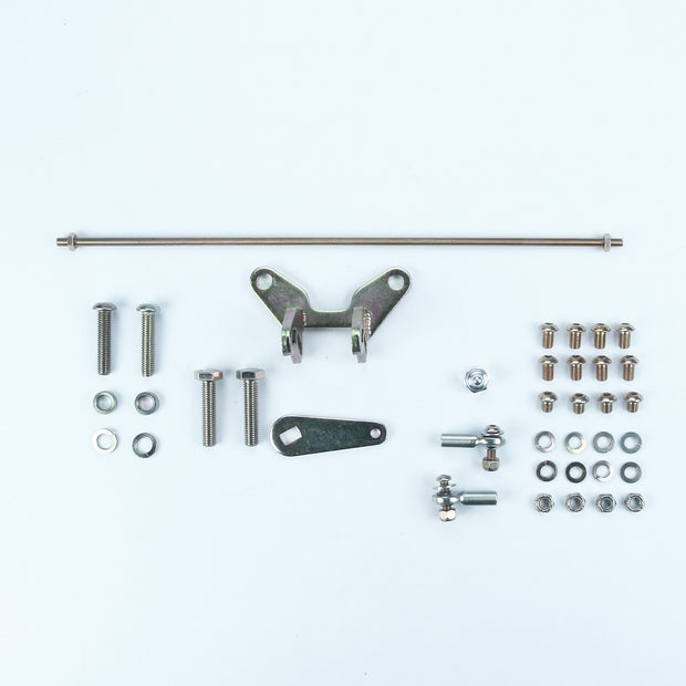 TM Shifter GM 4L60E Black 6" Straight Lever Piston Black Knob