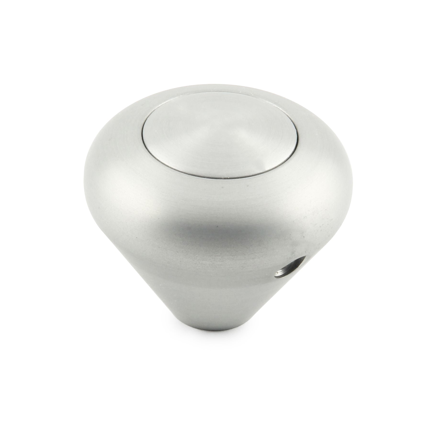 SHIFT KNOB PUSH BUTTON MUSHROOM BRUSHED PLAIN