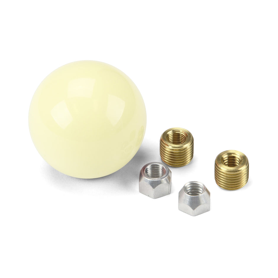 SHIFT KNOB SOLID RESIN 2-1/4" ROUND IVORY