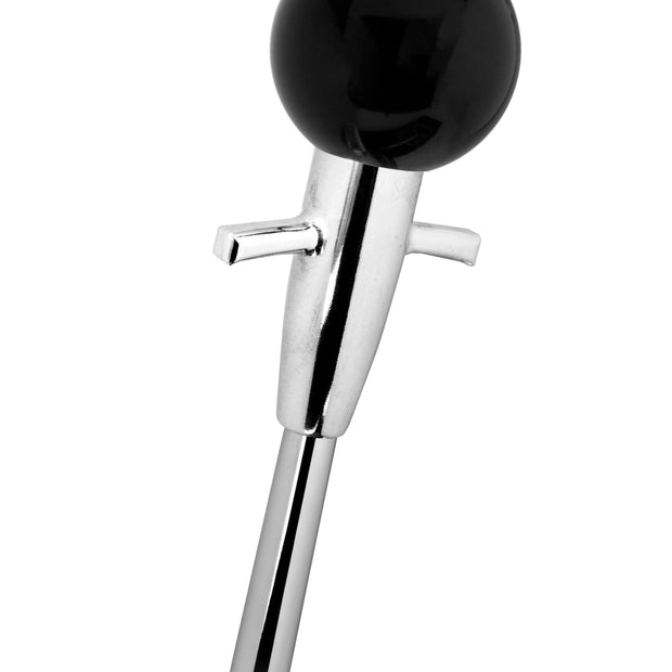 ES Shifter GM 6L90 Black 8" Single Bend Lever Muscle Car Black Knob