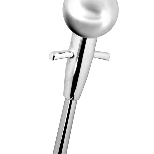 ES Shifter GM 6L90 Black 8" Single Bend Lever Muscle Car Brite Knob