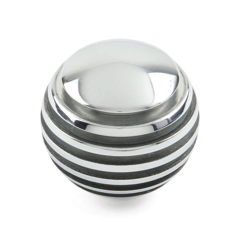 SHIFT KNOB SOLID ALUMINUM 2" VENETIAN POLISHED 3/8"-24