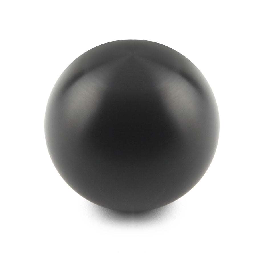SHIFT KNOB SOLID ALUMINUM 2" ROUND BLACK 3/8"-16