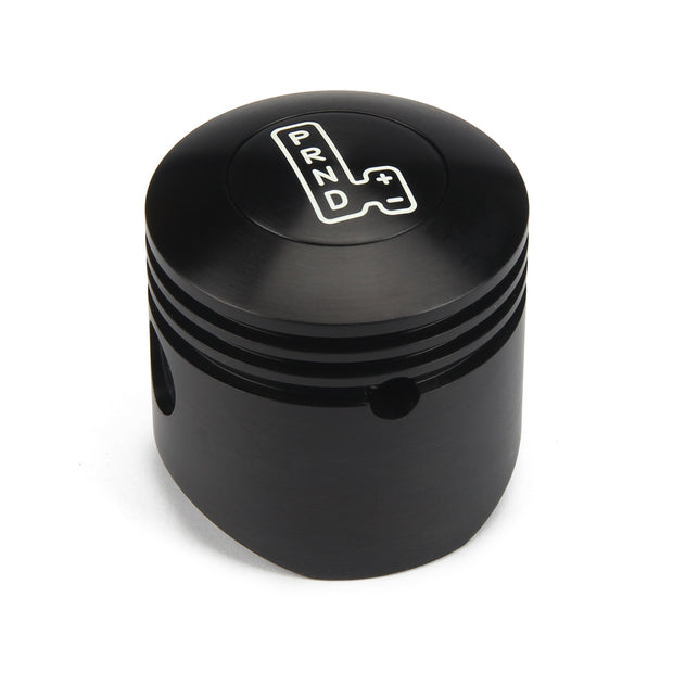 ES Shifter GM 6L90 Black 8" Single Bend Lever Piston Black Knob