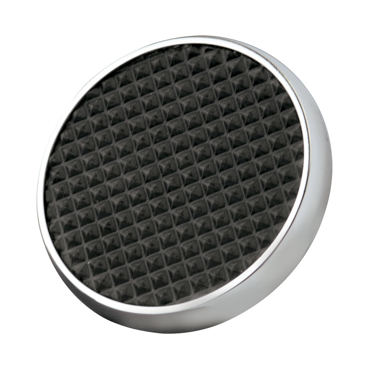 CHROME STEEL ROUND BRAKE PEDAL PAD