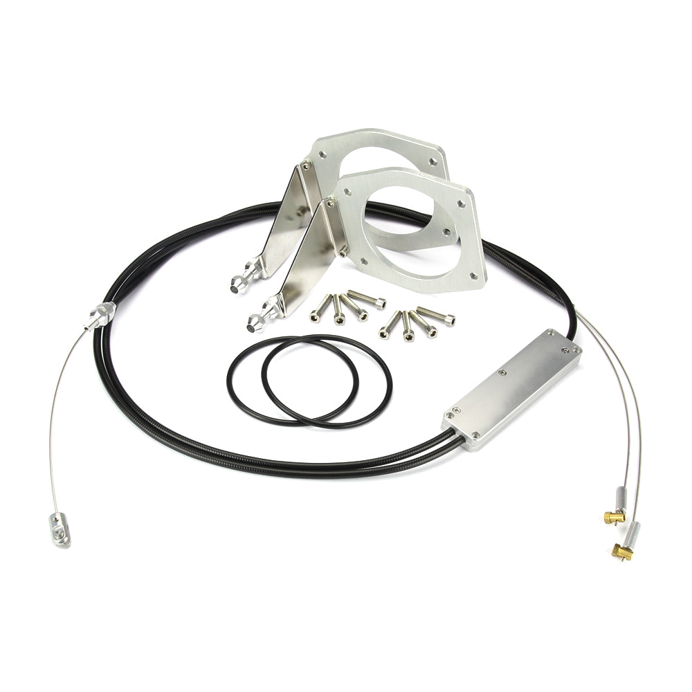 UNIVERSAL BLACK HOUSING HOLLEY DUAL PLENUM 102MM INTAKE THROTTLE CABLE