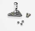 POLISHED TUNED-PORT BILLET ALUMINUM BRACKET WITH TRIPLE STUD