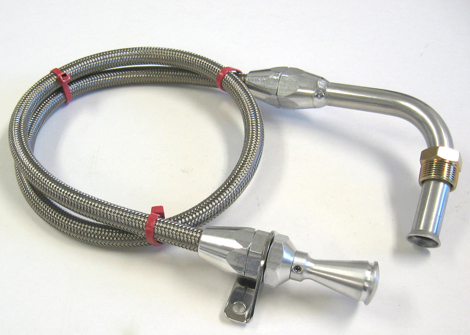 HI-TECH FLEXIBLE STAINLESS FIREWALL MOUNT TRANS DIPSTICK FOR C-4 PAN FILL