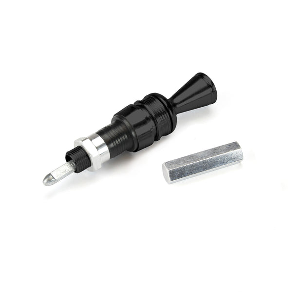 ANCHOR-TIGHT LOCKING BLACK DIRECT MOUNT TRANS DIPSTICK FOR TH-350/400