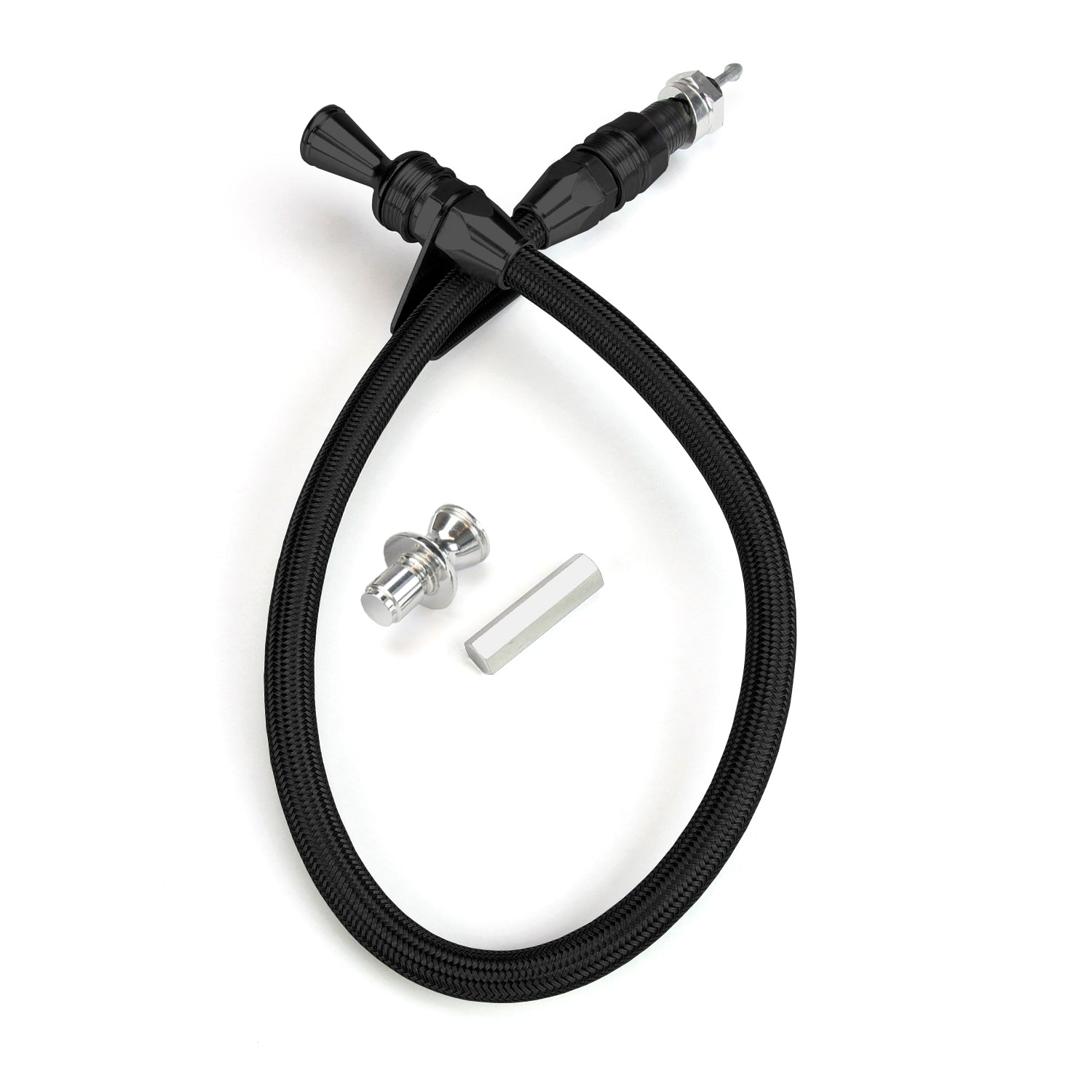 ANCHOR-TIGHT LOCKING BLACK FIREWALL MOUNT TRANS DIPSTICK FOR POWERGLIDE