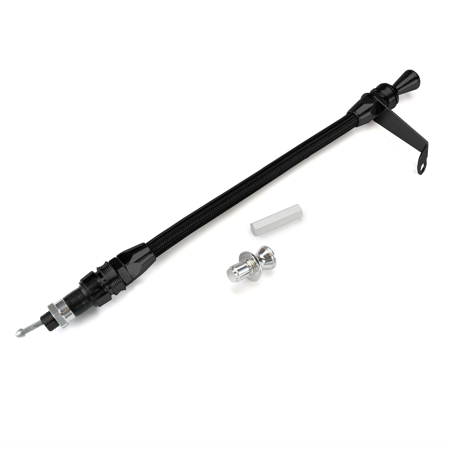 ANCHOR-TIGHT LOCKING BLACK TRANS MOUNT TRANS DIPSTICK FOR TH-350