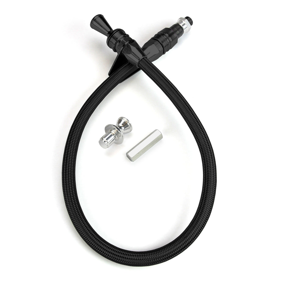 ANCHOR-TIGHT LOCKING BLACK FIREWALL MOUNT TRANS DIPSTICK FOR TH-350/400