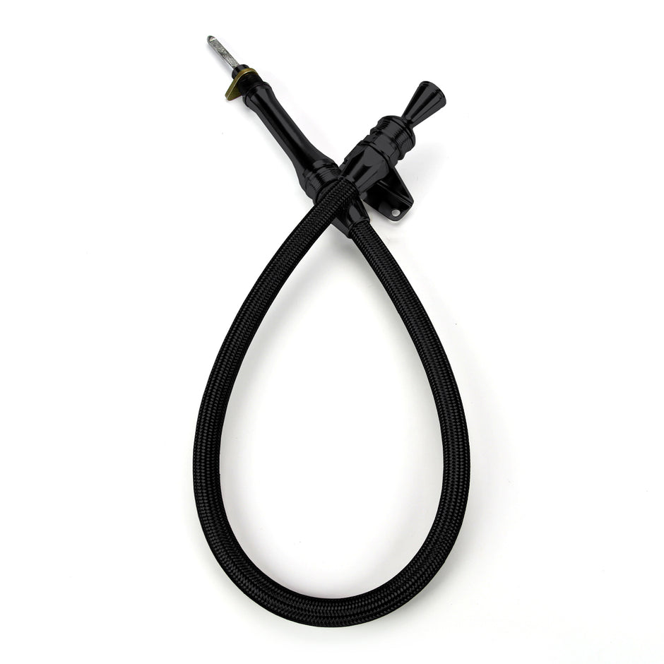 ANCHOR-TIGHT LOCKING BLACK FIREWALL MOUNT TRANS DIPSTICK FOR C-6