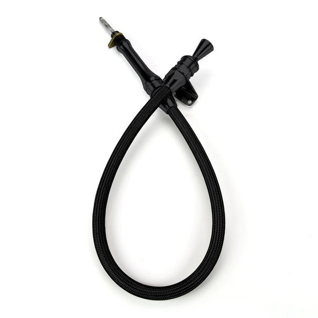 ANCHOR-TIGHT LOCKING BLACK FIREWALL MOUNT TRANS DIPSTICK FOR C-6