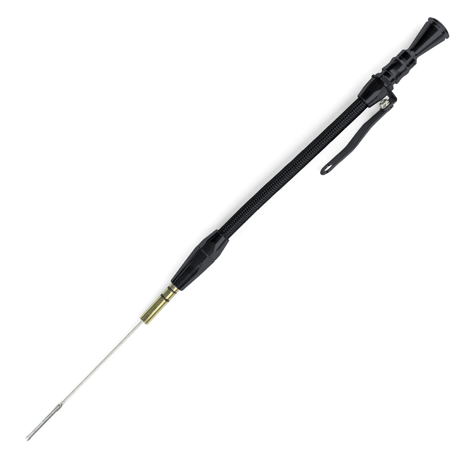 ANCHOR-TIGHT LOCKING BLACK STAINLESS ENGINE DIPSTICK 1986-95 FORD 302 5.0L PUSH INTO BLOCK DRIVER'S SIDE