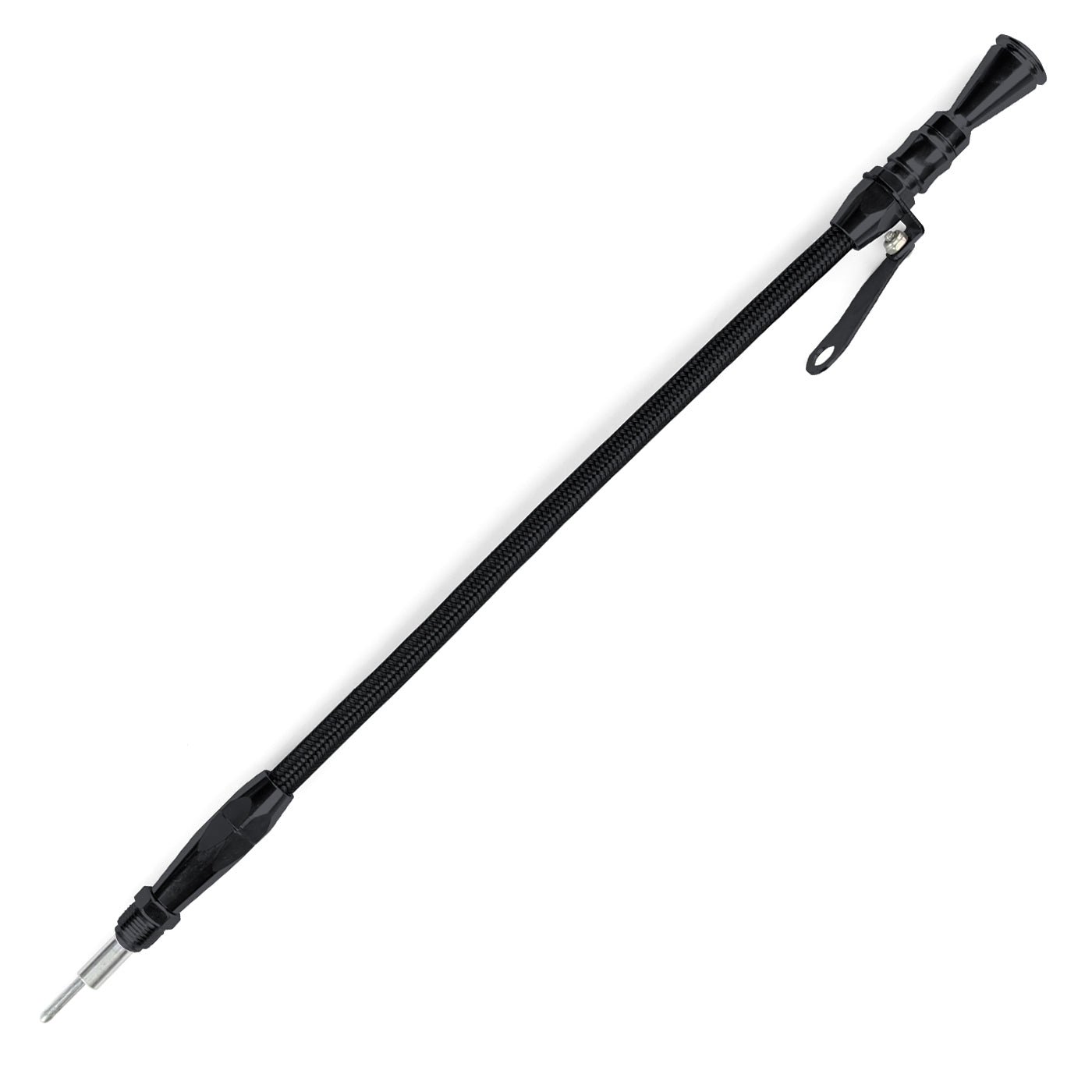 ANCHOR-TIGHT LOCKING BLACK STAINLESS ENGINE DIPSTICK FORD 351W SCREW INTO PAN 5/8