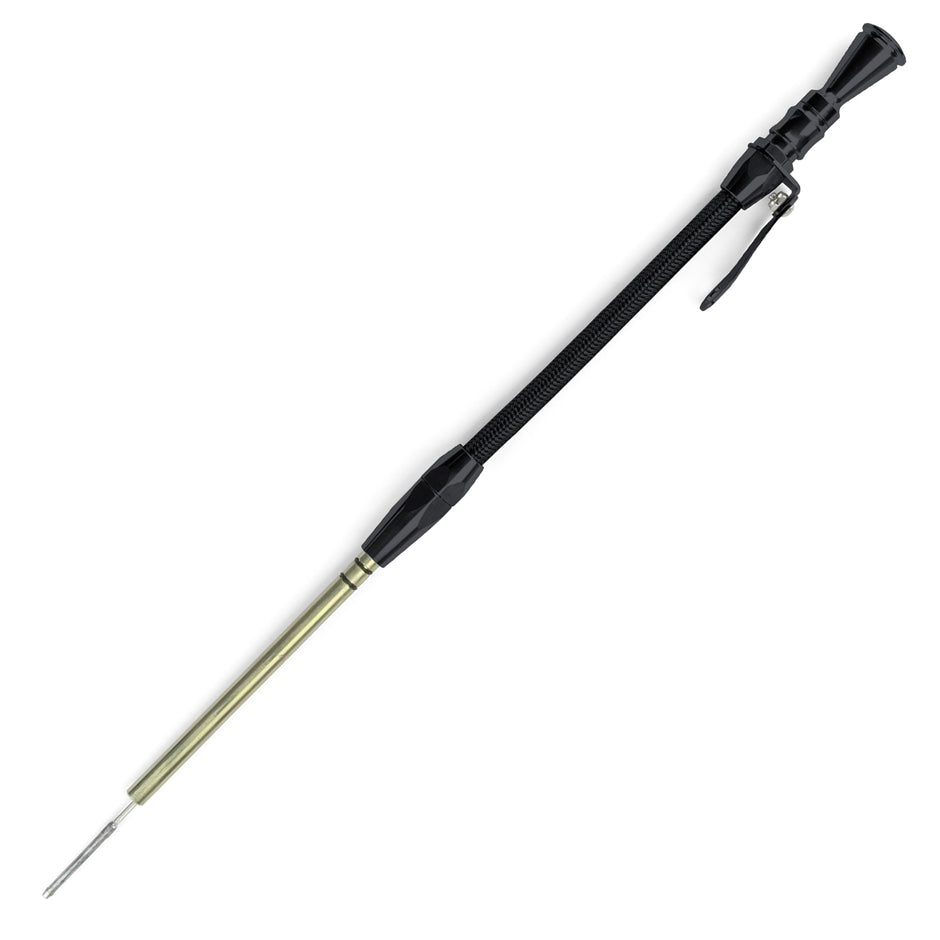 ANCHOR-TIGHT LOCKING BLACK STAINLESS ENGINE DIPSTICK 1996-2000 GM VORTEC RAM JET 350/ZZ 383 PUSH INTO BLOCK PASSENGER'S SIDE