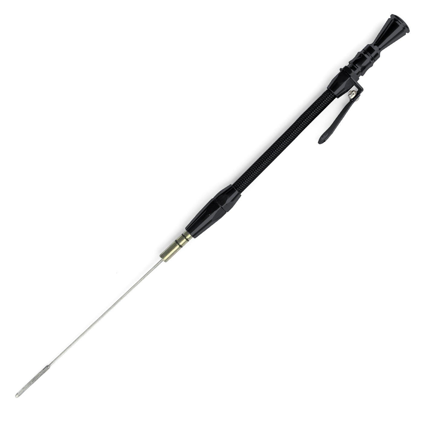 ANCHOR-TIGHT LOCKING BLACK STAINLESS ENGINE DIPSTICK EARLY FORD 289/302 THROUGH TIMING CHAIN COVER