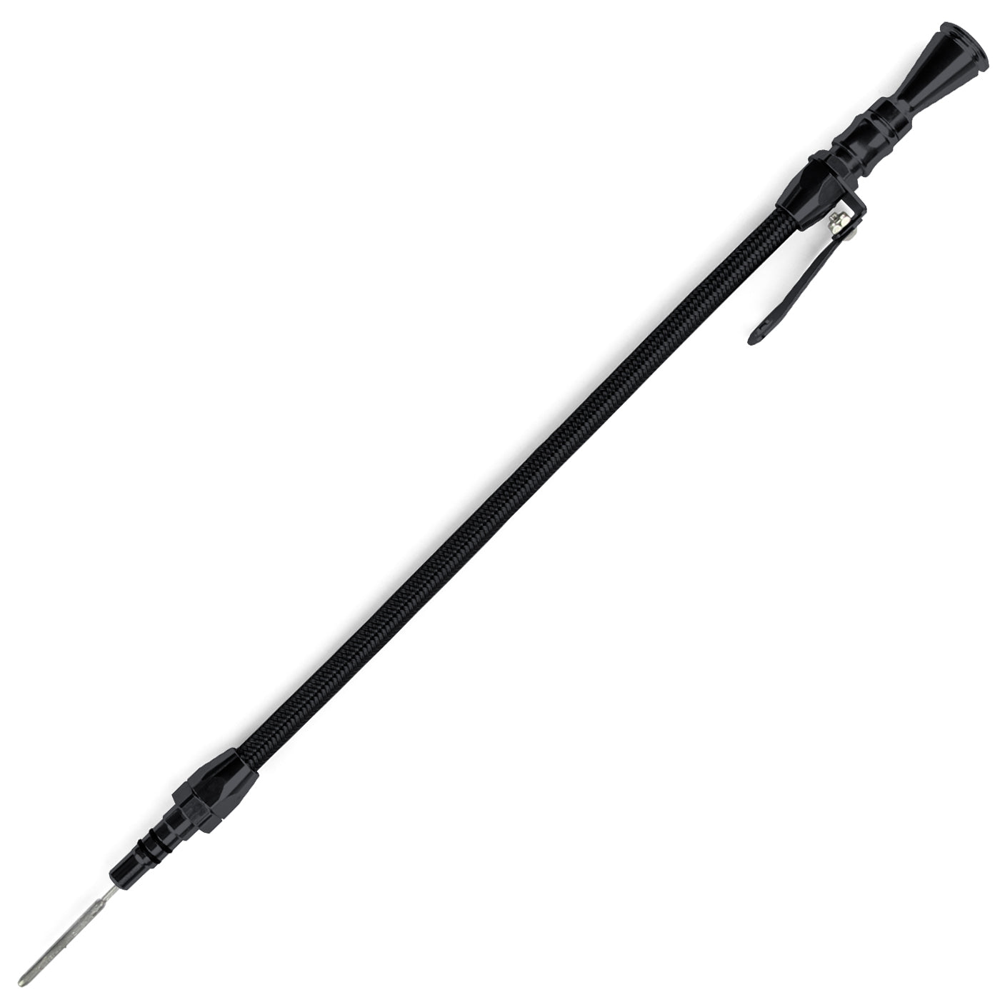 ANCHOR-TIGHT LOCKING BLACK STAINLESS ENGINE DIPSTICK FORD BIG BLOCK 460/514 (CRATE ONLY) PUSH INTO PAN