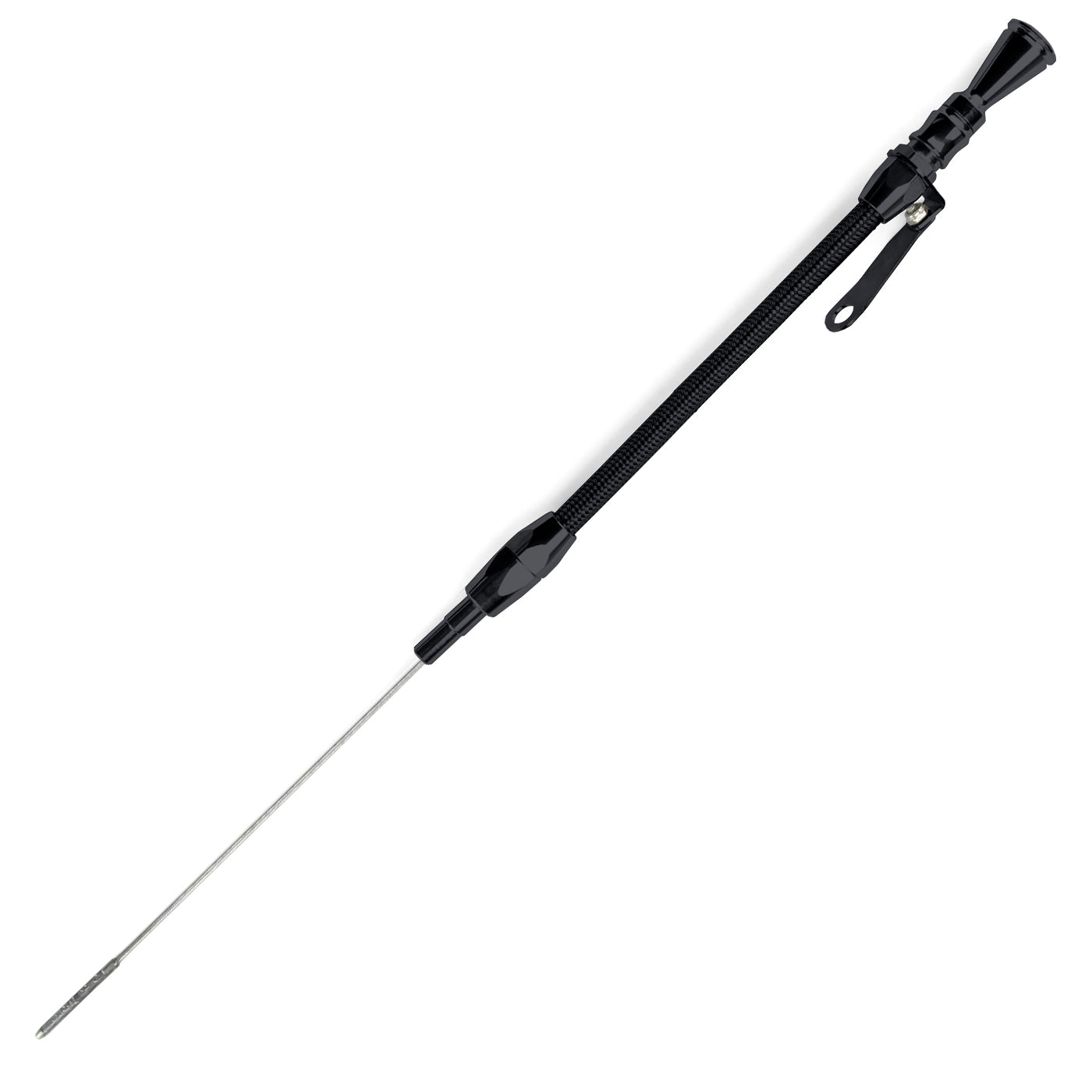 ANCHOR-TIGHT LOCKING BLACK STAINLESS ENGINE DIPSTICK FORD FE PUSH INTO BLOCK/FRONT SUMP