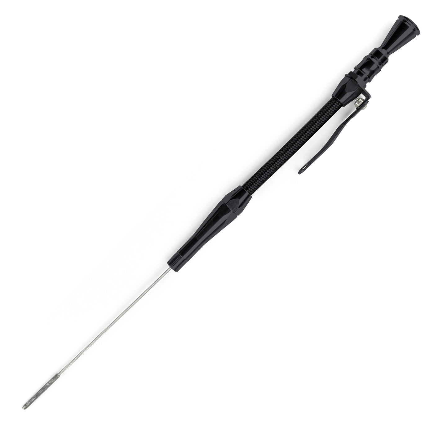 ANCHOR-TIGHT LOCKING BLACK STAINLESS ENGINE DIPSTICK 1937-53 FORD FLATHEAD V8 SCREW INTO PAN 1/2