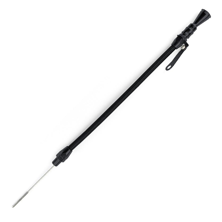 ANCHOR-TIGHT LOCKING BLACK STAINLESS ENGINE DIPSTICK UNIVERSAL 1/4" NPT PAN FITTING (GAUGE-TO-FIT)