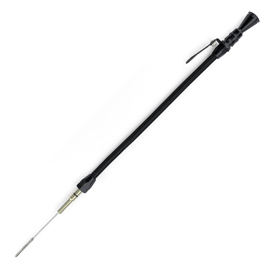 ANCHOR-TIGHT LOCKING BLACK STAINLESS ENGINE DIPSTICK 1999 & LATER GM LS SERIES TRUCK PUSH INTO BLOCK PASSENGER'S SIDE
