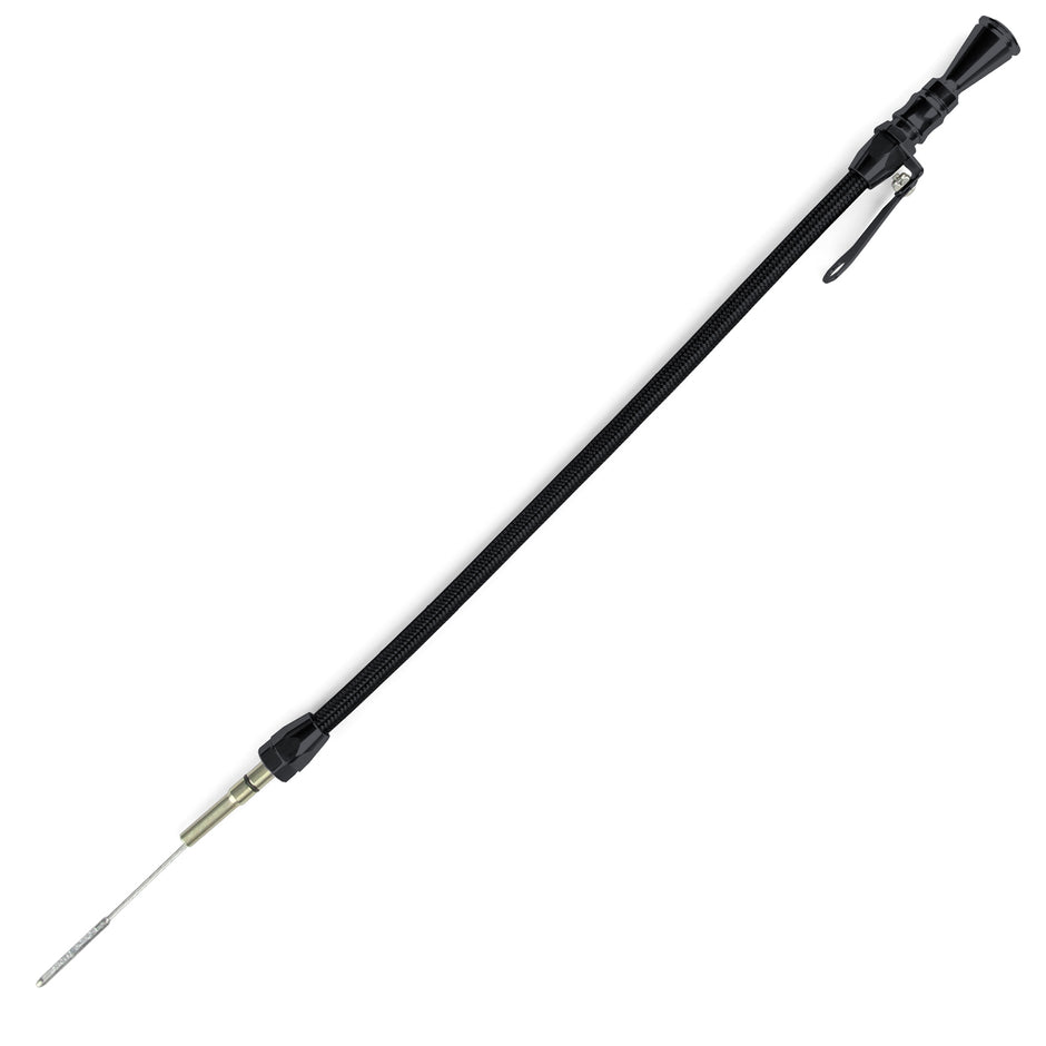 ANCHOR-TIGHT LOCKING BLACK STAINLESS ENGINE DIPSTICK 1997 & LATER GM LS SERIES CAR PUSH INTO BLOCK PASSENGER'S SIDE/DOUG THORLEY TRI-Y HEADERS
