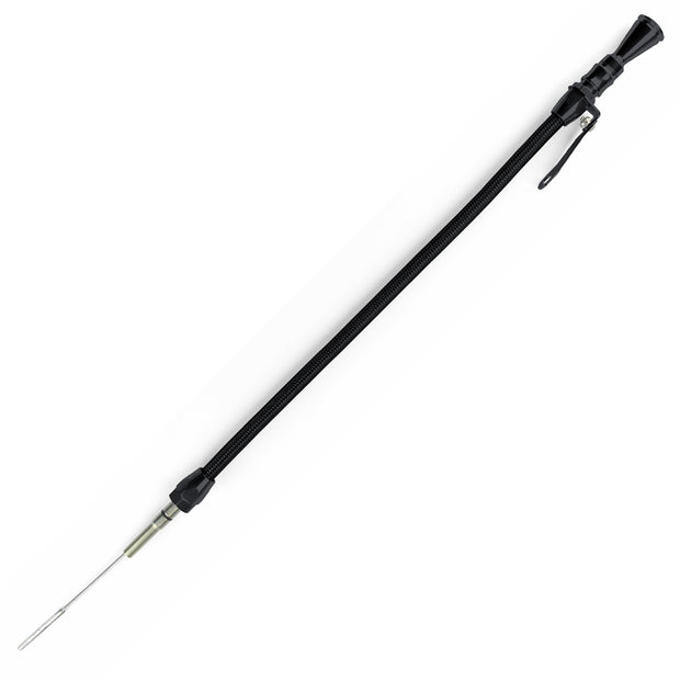 ANCHOR-TIGHT LOCKING BLACK STAINLESS ENGINE DIPSTICK 1999 & LATER GM LS SERIES TRUCK PUSH INTO BLOCK PASSENGER'S SIDE/DOUG THORLEY TRI-Y HEADERS