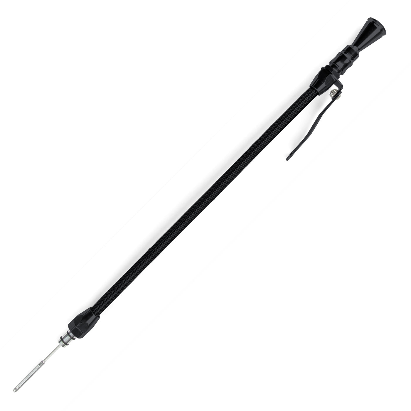 ANCHOR-TIGHT LOCKING BLACK STAINLESS ENGINE DIPSTICK 5.7L/6.1L HEMI PUSH INTO PAN PASSENGER'S SIDE/FRONT SUMP CAR PAN