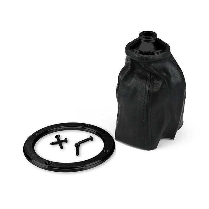 CLASSIC ROUND BLACK BILLET SHIFTER BOOT & RING