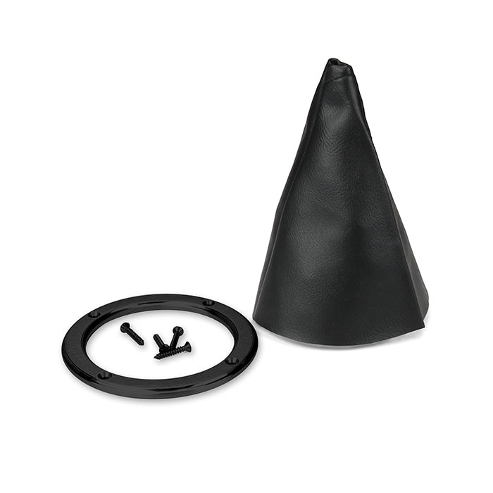 ROUND BLACK BILLET SHIFTER BOOT & RING