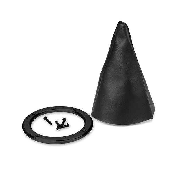 ROUND BLACK BILLET SHIFTER BOOT & RING