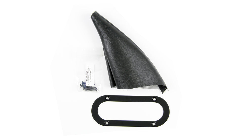 BLACK STAINLESS FLOOR MOUNT HANDBRAKE BOOT & RING
