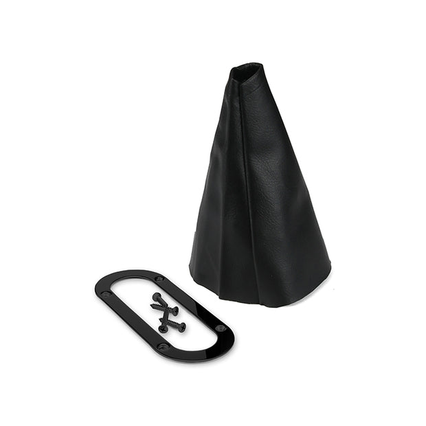 BLACK STAINLESS TRANS MOUNT HANDBRAKE BOOT & RING