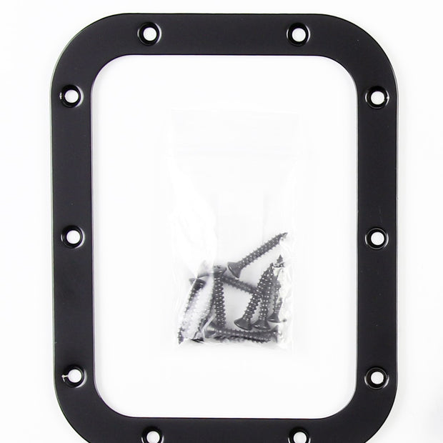 RECTANGULAR BLACK STAINLESS SHIFTER BOOT RING